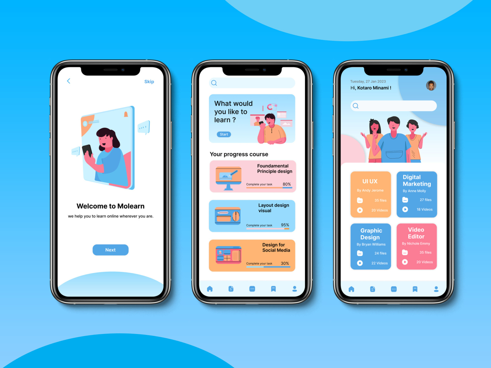 Learning Mobile App by Ahmad murzaqi on Dribbble