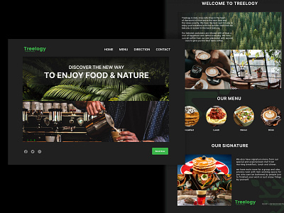 Nature Coffee Shop web app branding coffee shop design graphic design illustration ui ui ux ux