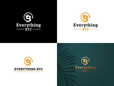 Modern, Minimalist logo design for "Everything  BTC"