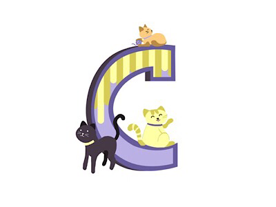 C is for Cats 36 days of type alphabet hand lettering hand type illustration typography