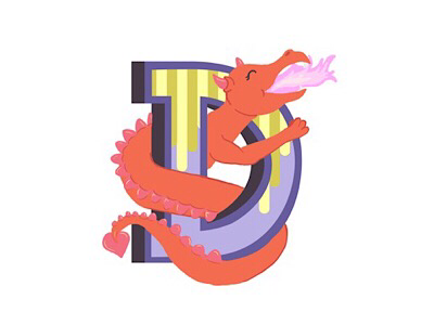 D is for dragon 36 days of type alphabet hand lettering hand type illustration typography