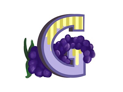 G is for grapes 36 days of type alphabet hand lettering hand type illustration typography