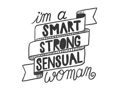 I'm a Smart Strong Sensual Woman bobs burgers hand lettering tina belcher