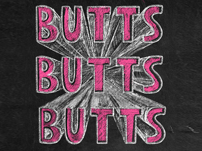 Who doesn't like a great butt? bob belcher bobs burger burger of the day chalk lettering challenge graphic design green hand lettering sandwich sign typography yellow