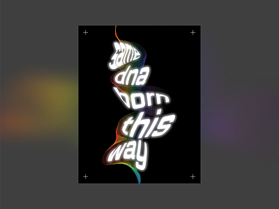 Lady Gaga - Born This Way lyrics poster design graphic design illustration typography