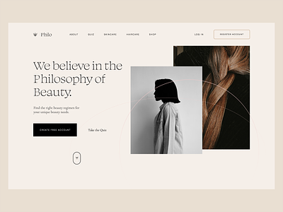 Landing Page Hero for Beauty Website