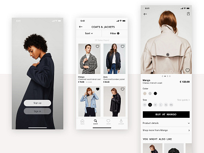 iOS E-Commerce Concept app app design e commerce fashion ios shopping shopping app