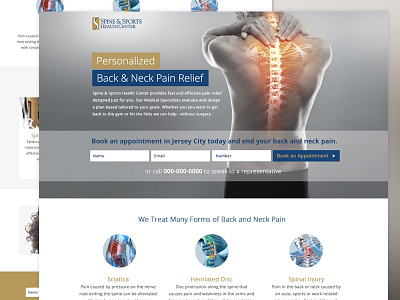 Spine & Sports Landing Pages landing pages