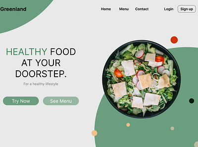 Food Project design food landing page ui