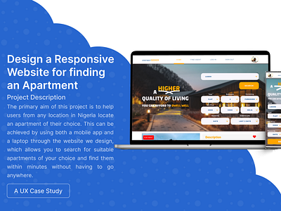 Design a Responsive Website for Finding an Apartment adobexd apartmentrental app branding casestudy design figma graphic design houserent illustration mobile mobileapp productdesign project typography ui uiux userinterface ux website