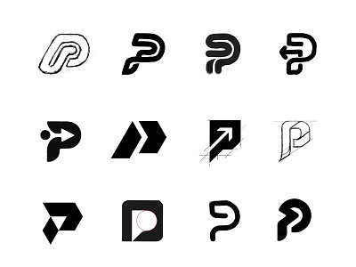P sketches branding brandmark custom logo design identity identity designer logo logo design logo designer mark process symbol designer typography