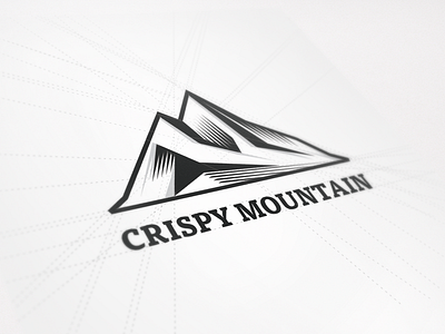 New Logo Design for Crispy Mountain beeldmerk brand crispy mountain icon identity logo mark mountain polygons symbol