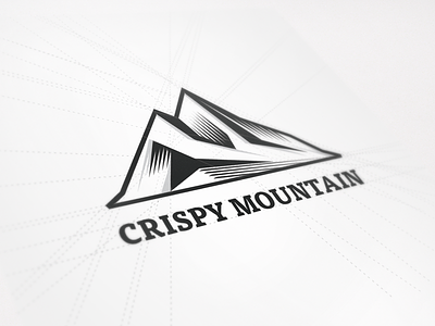 New Logo Design for Crispy Mountain beeldmerk brand crispy mountain icon identity logo mark mountain polygons symbol