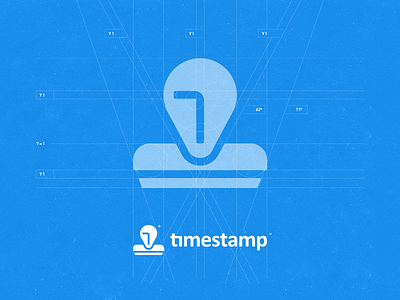 Timestamp Logo - Icon Construction beeldmerk clock icon illustrator logo design mark stamp symmetry timestamp vector