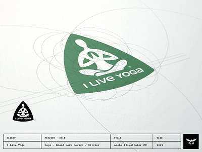 I Live Yoga - Logo on Sticker Design