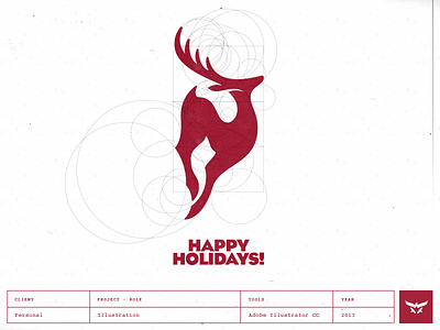 Happy Holidays - Logo Design antelope brand identity design brand mark christmas cresk custom logo design deer holidays illustration logo logo designer newyear reindeer springbok stag