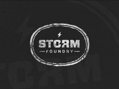 Storm Foundry Logo Concept bolt concept identiy label lightening logo logotype mark thunder vintage