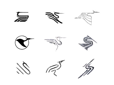 Heron (3) animal animal logo branding brandmark custom logo design heron identity identity designer logo logo design logo designer mark process sketch sketches symbol designer