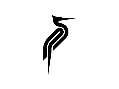 Heron animal animal logo bird brand identity branding brandmark custom logo design heron identity identity designer logo logo design logo designer mark symbol designer