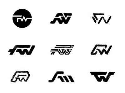 FW sketches branding brandmark custom logo design identity identity designer logo logo design logo designer mark monogram process sketches symbol designer typography