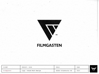 Filmgasten - Logo / Brand Mark brand mark cinematic film filmgasten logo logo design video