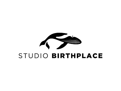 Studio Birthplace animal branding brandmark custom logo design humpback whale identity identity designer logo logo design logo designer mark negative space symbol designer whale