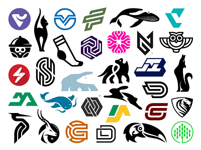 Logo collection animal branding brandmark custom logo design geometric identity identity designer logo logo design logo designer mark monogram negative space symbol designer
