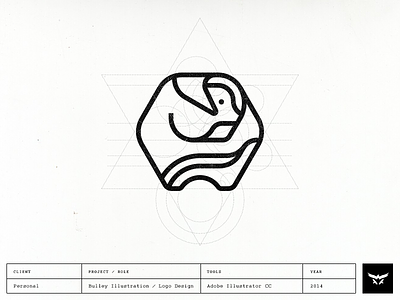 Muskox Bull animal logo arctic mammal grids guides hexagon icon illustration logo design muskox