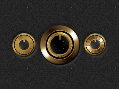 Golden Knobs 3d knobs app interface sound design ui virtual instruments vsti
