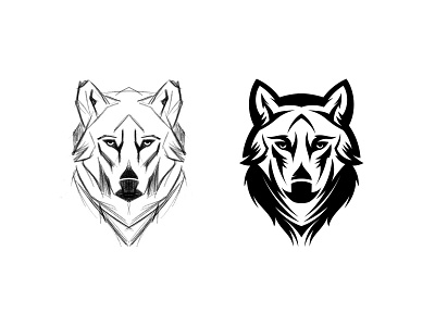 Wolf animal branding brandmark custom logo design identity identity designer illustration logo logo design logo designer mark process symbol designer wolf