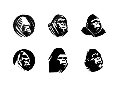 Ape sketches (WIP) animal animal logo ape branding brandmark custom logo design gorilla identity identity designer logo logo design logo designer mark monkey process sketches symbol designer