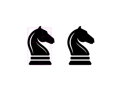 Knight - wip branding brandmark chess custom logo design design horse horse logo identity identity designer illustration knight logo logo design logo designer mark
