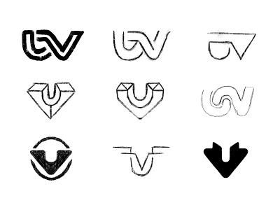 UV sketches brand identity branding brandmark custom logo design design identity identity designer letter lettering logo logo design logo designer mark monogram process sketches type typography