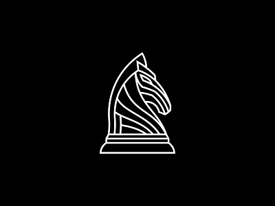 Knight brand identity branding brandmark chess custom logo design graphic design horse horse logo icon identity identity design knight logo logo design logo designer mark monoline monoline logo symbol