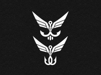 Wings & Hooks hooks wings fishing flying hook transformers optimus prime super fly logo designer identity designer icon designer symbol designer iconographer iconography