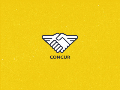 Concur Logo concur deal hands handshaking icon icon designer iconographer iconography identity designer join hands logo logo designer seal sealed symbol symbol designer