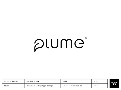 Plume - Logotype & Brandmark Design brandmark feather identity logotype plume symbol