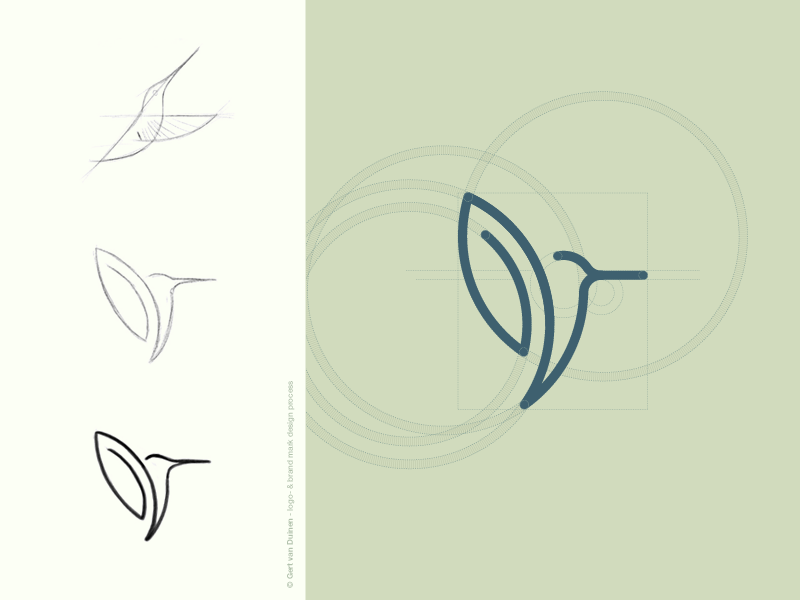 Hummingbird logo design icon brandmark logo paperclip hummingbird