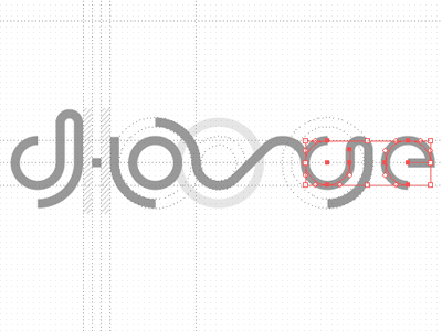 dj-lounge construction geometry guidelines logo design logotype typography
