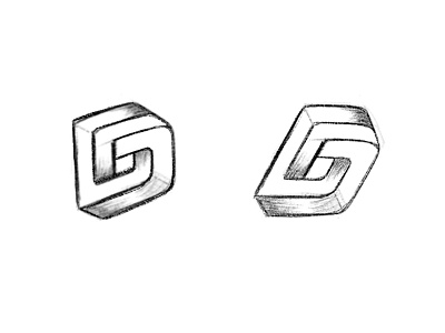 D-sketches branding identity lettering logo mark monogram progress sketch