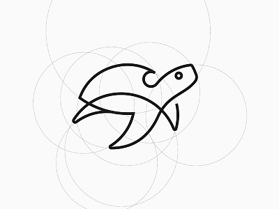 Turtle 3 animal brand mark cresk design guidelines logo mono line process turtle