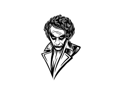 Joker Guy - WIP brand mark cresk graphic illustration joker logo portrait process sketch villain