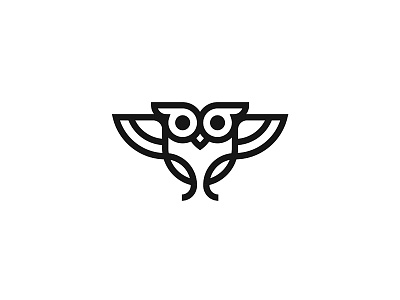 Monoline Owl animal brandmark icon designer iconographer iconography logo logo design logo designer mark symbol designer