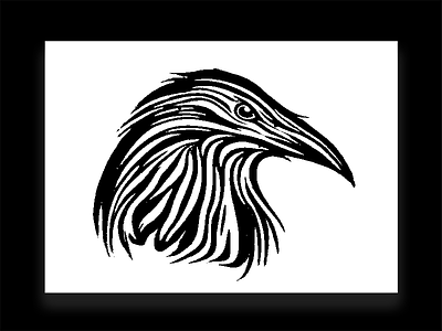 tribal raven head tattoo