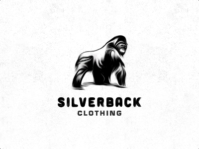 Silverback Logo concept brandmark clothing gorilla illustration linocut woodcut style logo primage silverback