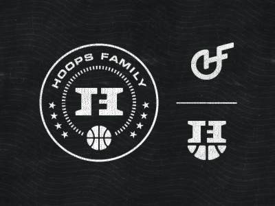 Hoops Family Logo, Badge & Monogram Concepts badge concepts hoops family logo monogram typography