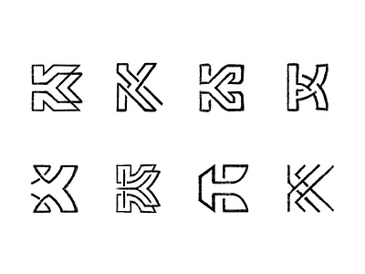 K Sketches brandmark icon designer iconography logo logo design logo designer logotype mark monogram monoline process sketches symbol designer typography
