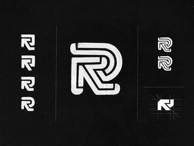 R Monogram / dogo design concept sketches