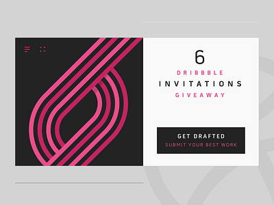 6x Dribbble Invitations Giveaway