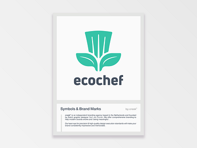 ecochef symbol & brand mark design beverage brand brandmark chef custom logo design eco food food branding identity designer logo design logo designer symbol